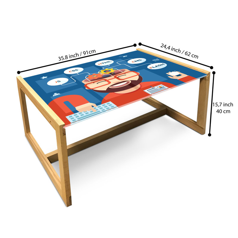 Ionut Sled Coffee Table, 90cm H x 62cm W x 40cm D