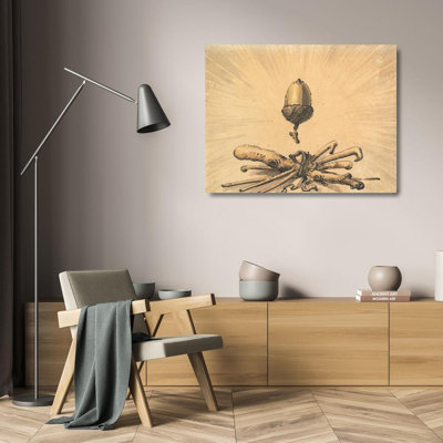 "Acorn Strength" by  Julius Caesar Ibbetson - Gallery Wrap Canvas Wall Art