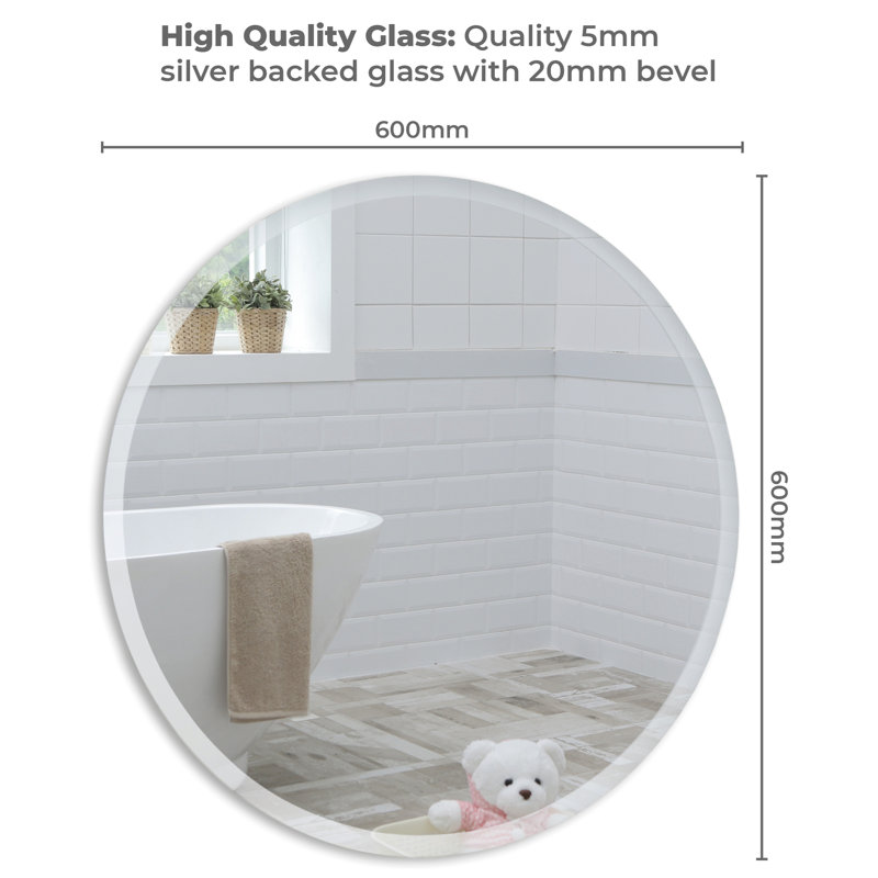 Seese Flat Wall Mirror, 60cm x 60cm