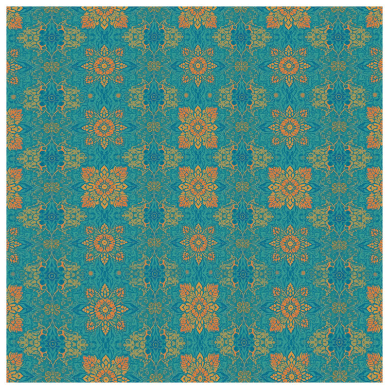 Turquoise Mandala Pattern Duvet Covers, Twin