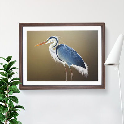 Unbeatable Heron Bird - Framed Print