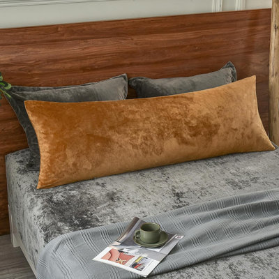 PHF Super Soft Velvet Zippered Body Pillowcase, 1 Pack Luxury Cozy Warm Pillow Sham Cover with Zipper