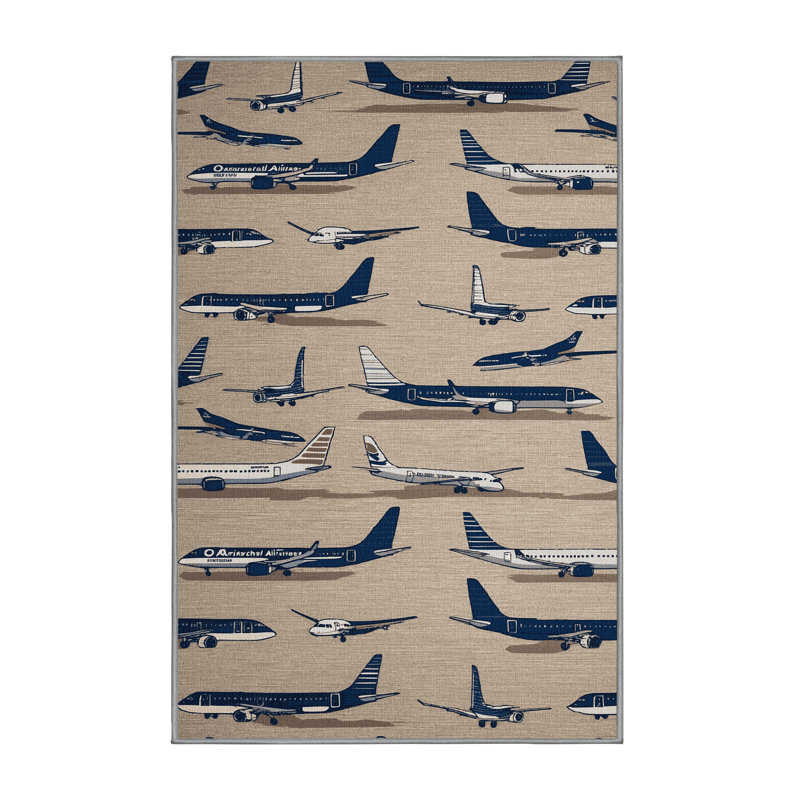 Tapis de transport gris lavable à la machine, Rectangle 7 pi x 9 pi