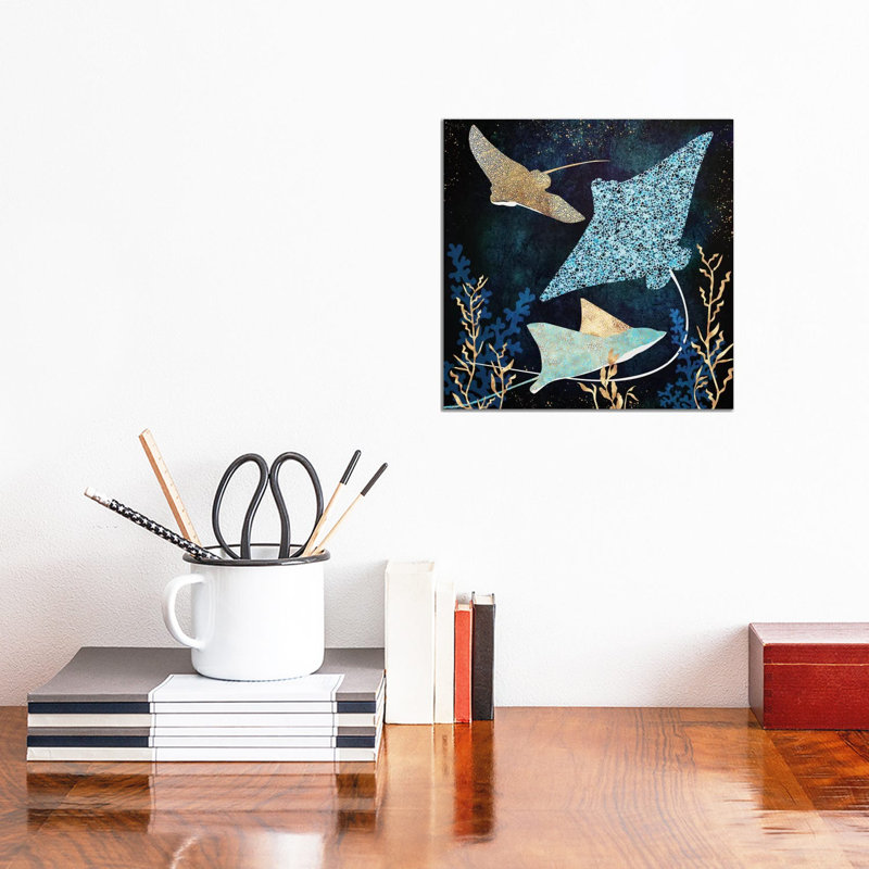 Metallic Stingray II - Print on Canvas, 30.48 cm H x 30.48 cm W, No Framed