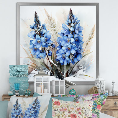 " Blue Bonnets Charm In Winter "