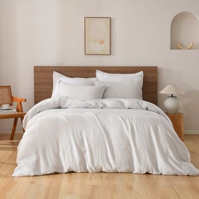 LINEN LIGHT TAUPE KING DUVET COVER SET