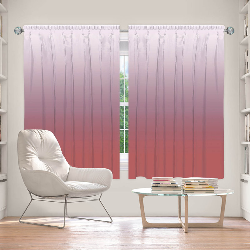Vandela Room Darkening Curtain Pair, 56" W x 78" L, Dusty/Cedar/Gray