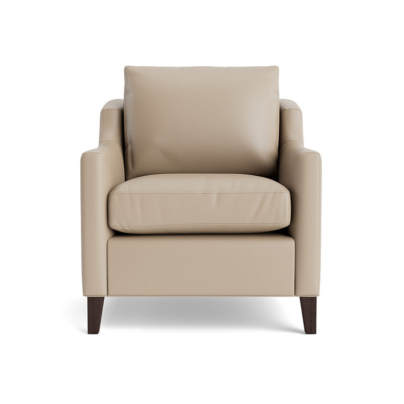 Gigi Upholstered Armchair, Java, Greenwich Performance Leather - Taupe