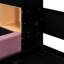 Grand lit intelligent avec tablettes intégrées, ouvertes et doubles lumières, noir et rose pour les bureaux à domicile, conception murale peu encombrante, grand