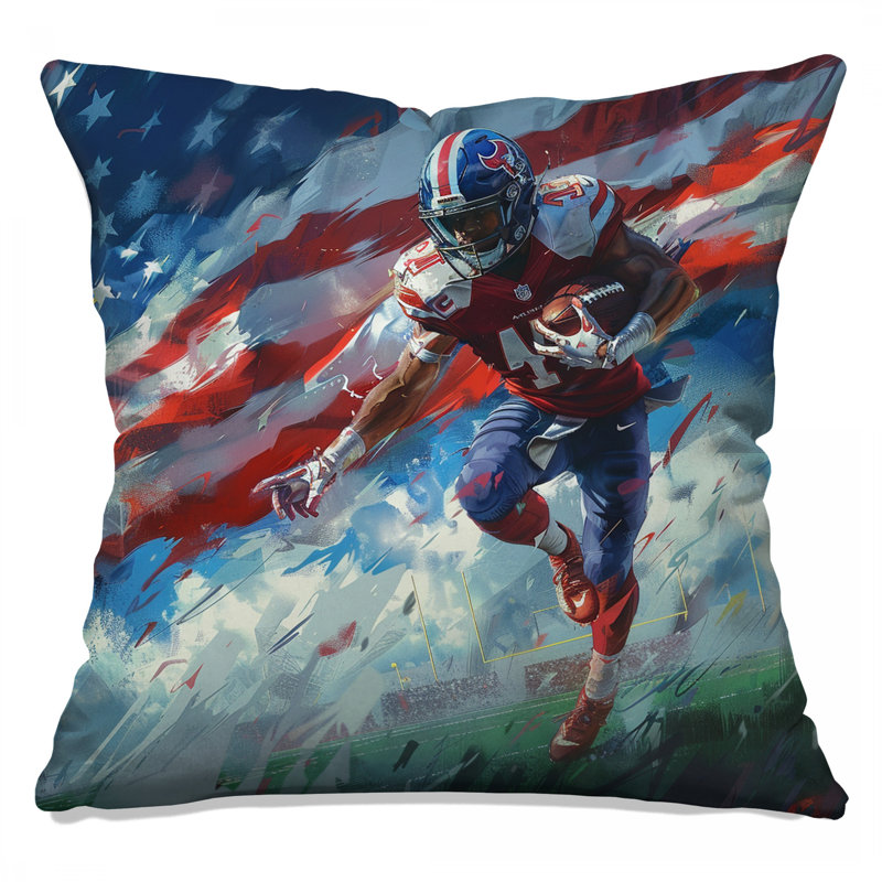 Coussin Football, 14 X 14 pouces