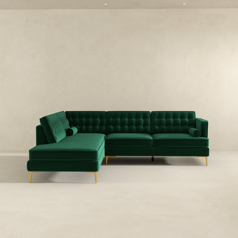 Canapé modulaire Century, Velours vert