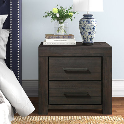 Rohrbaugh 2 Drawer Nightstand by Three Posts