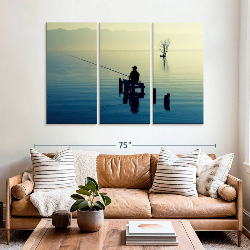 Senne Old Dock Fisherman, 42" H x 65" W