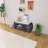 Retro Multifunctional Storage Bench With Cushion And Curved Side Panel-884047505