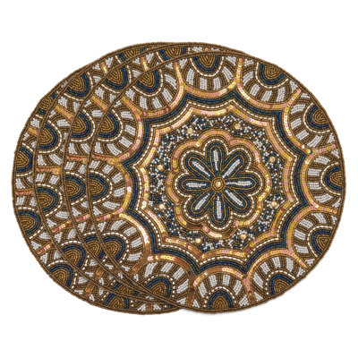 Glass Geometric Round Placemat