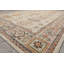 Tapis beige en laine touffeté à la main à motif géométrique transitionnel