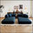 78.8 Inch Compression Sofa, Convertible Floor Bed With Pillow, Back Support, Armrest, Comfy Futon Couch, Corduroy Fabric For Living Room And Bedroom-1744157518
