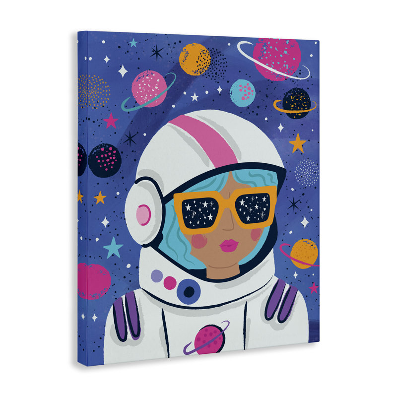 «Astronaut Gal in Space», art mural par Lisa Perry White, H 40 po x l 30 po