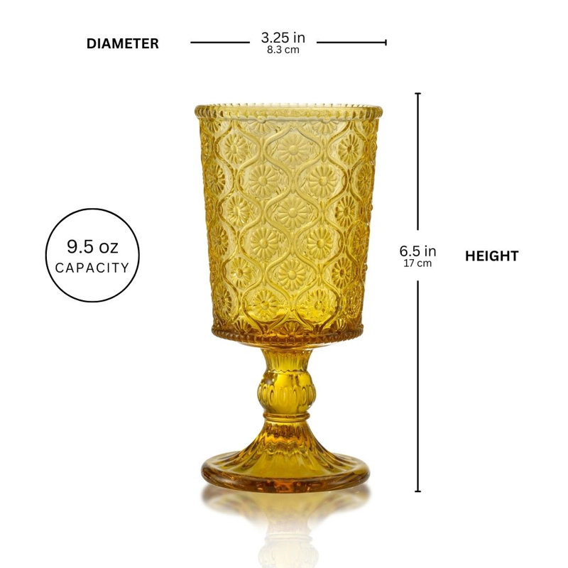 Verres à vin Mitzi, Ambre