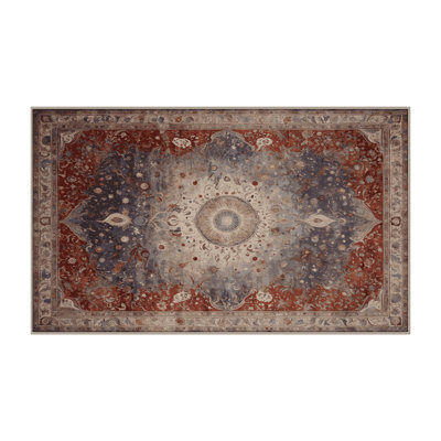 Machine Washable Brown Area Rug