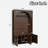 Retro Arched Hall Tree With Adjustable Shelves, Bench, Cabinets, Coat Rack And Open Shelving-1521901446