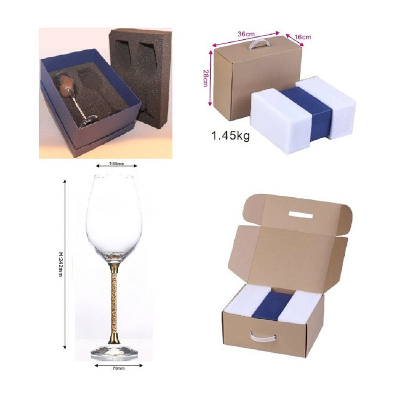 Evander 400ml Handmade Crystal Red Wine Glass Set