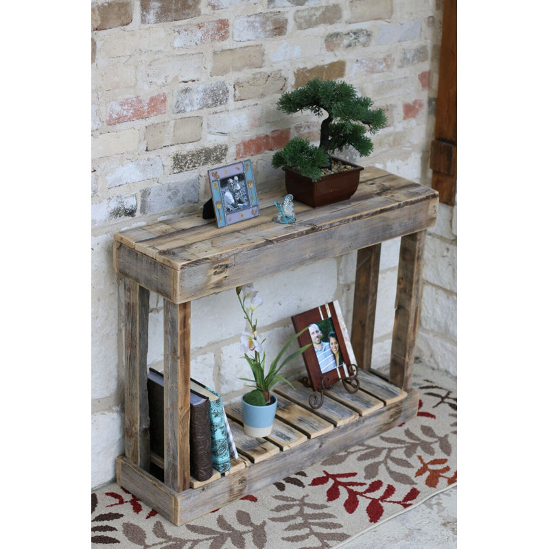 Mercurio 36'' Solid Wood Console Table, Natural