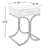Harshitha White and Gold Nightstand with Drawer