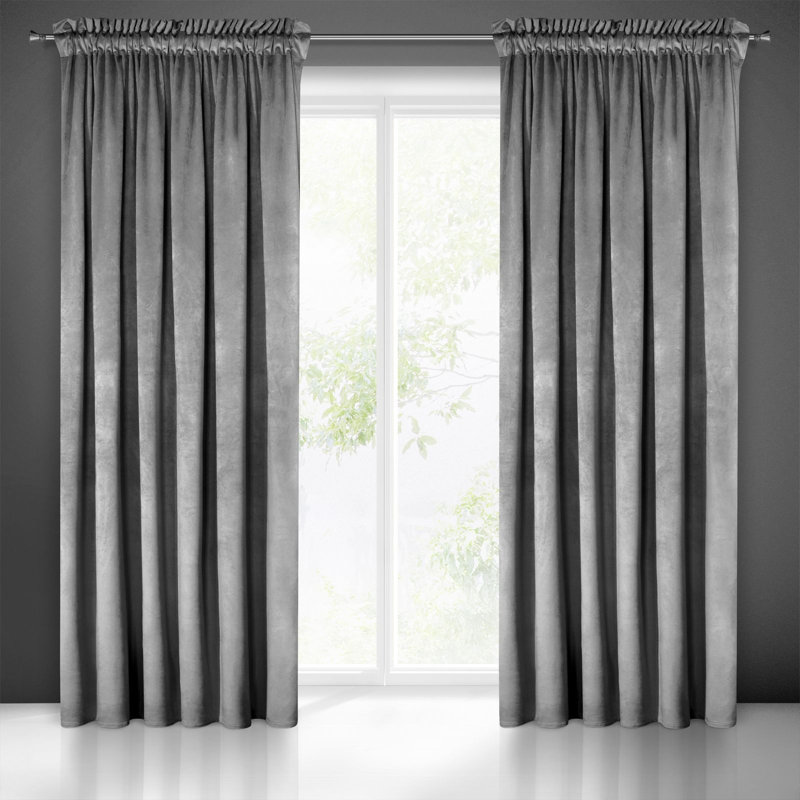 Abdihafid Blackout Curtain, Steel