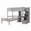 Lit mezzanine avec lit autonome, escalier de rangement, bureau, tablettes et tiroirs-1168010201