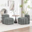 Fauteuil d'appoint rembourré sans accoudoirs-384289377