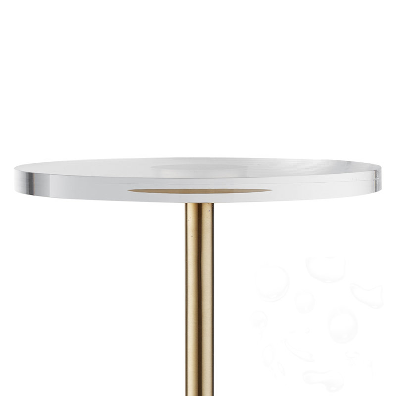 Acrylic End Table With Solid Base