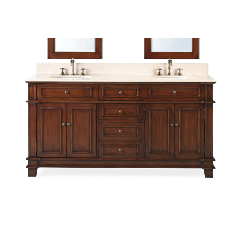 Celya 70'' Double Bathroom Vanity with Marble Top