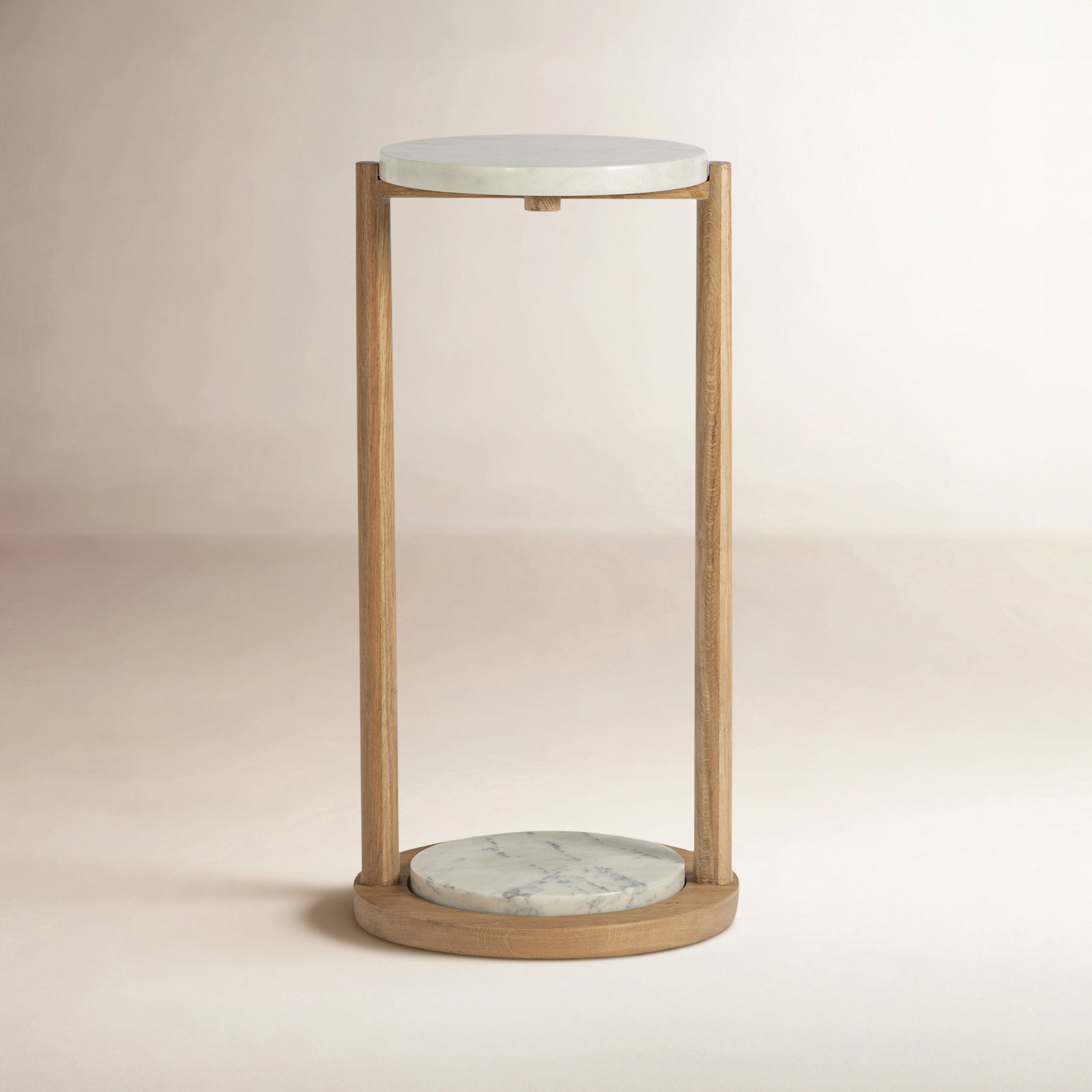 Kamba End Table, White
