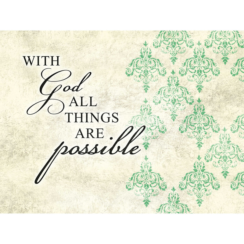 With God - impression sur toile tendue, L 16 po x H 12 po