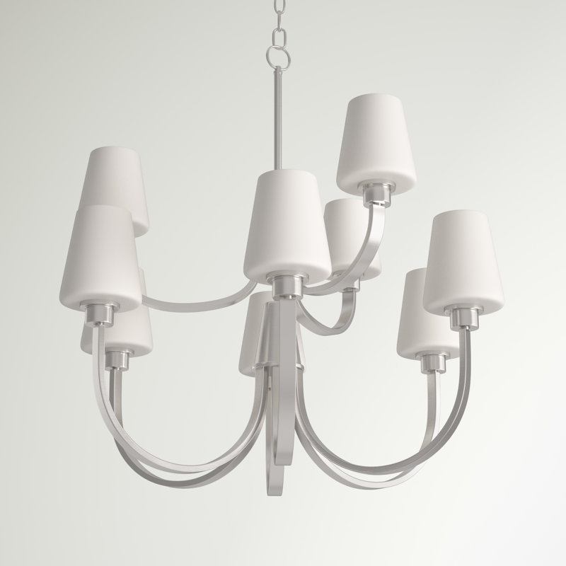 Bottorff 9 - Light Dimmable Chandelier, Satin Nickel