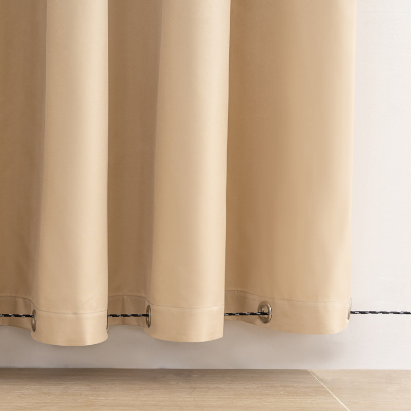 Rideau simple occultant en polyester 52 po, Beige, L 52 po x L 120 po