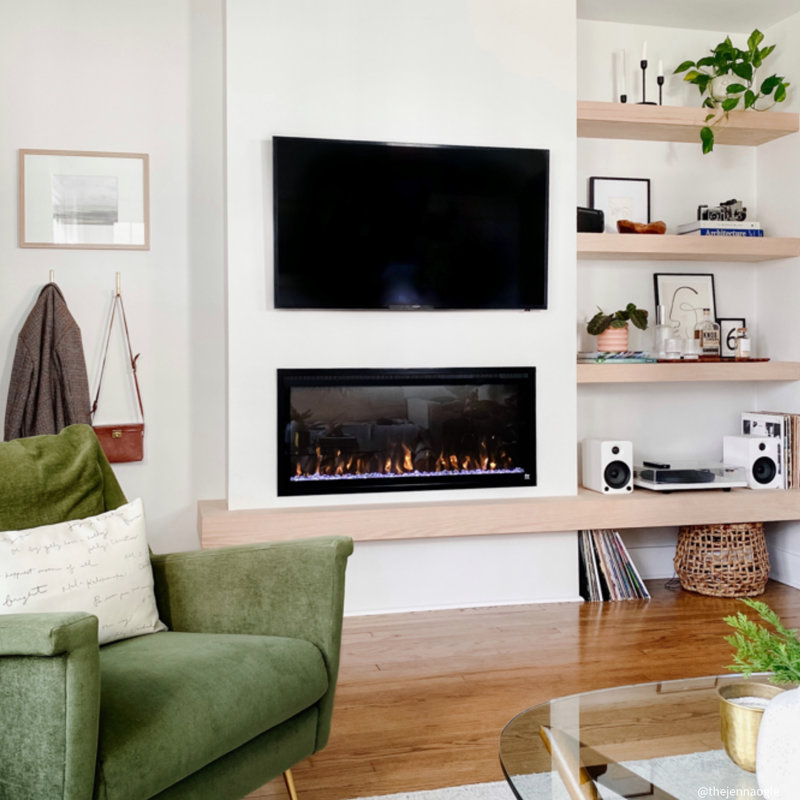 Sideline Elite Smart Electric Fireplace, 19.25" H x 41.75" W x 5.5" D