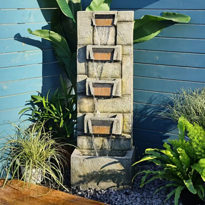 Outdoor Floor Fountain with Lights