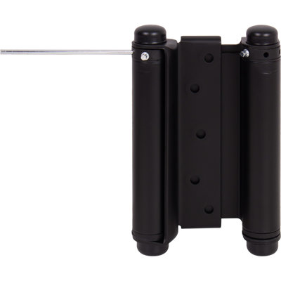 6" Heavy-Duty Double Acting Spring Hinge - Matte Black