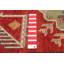 Tapis rouge en laine noué à la main de conception unique 8 pi 9 po x 12 pi 7 po New Age Gesti