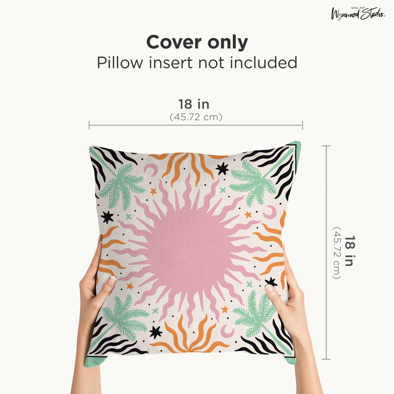Housse de coussin floral en polyester