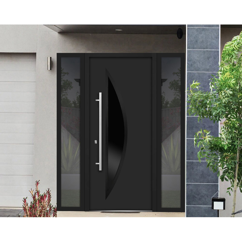 Deux 80'' Front Entry Doors, 80" H x 64" W x 3.25" D, Right Hand/Inswing