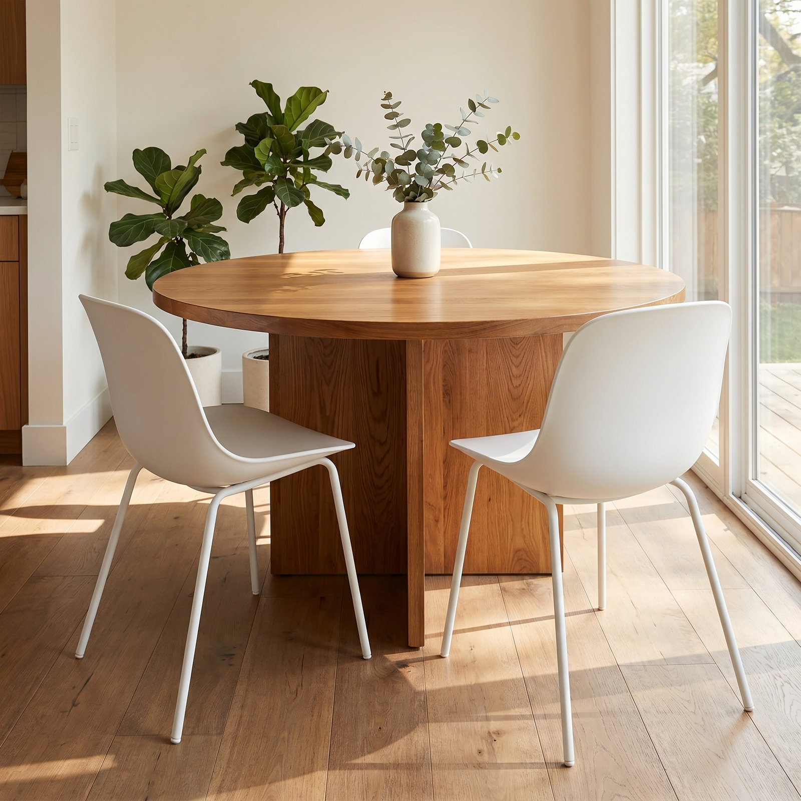 Meli Armless Dining Chairs, White