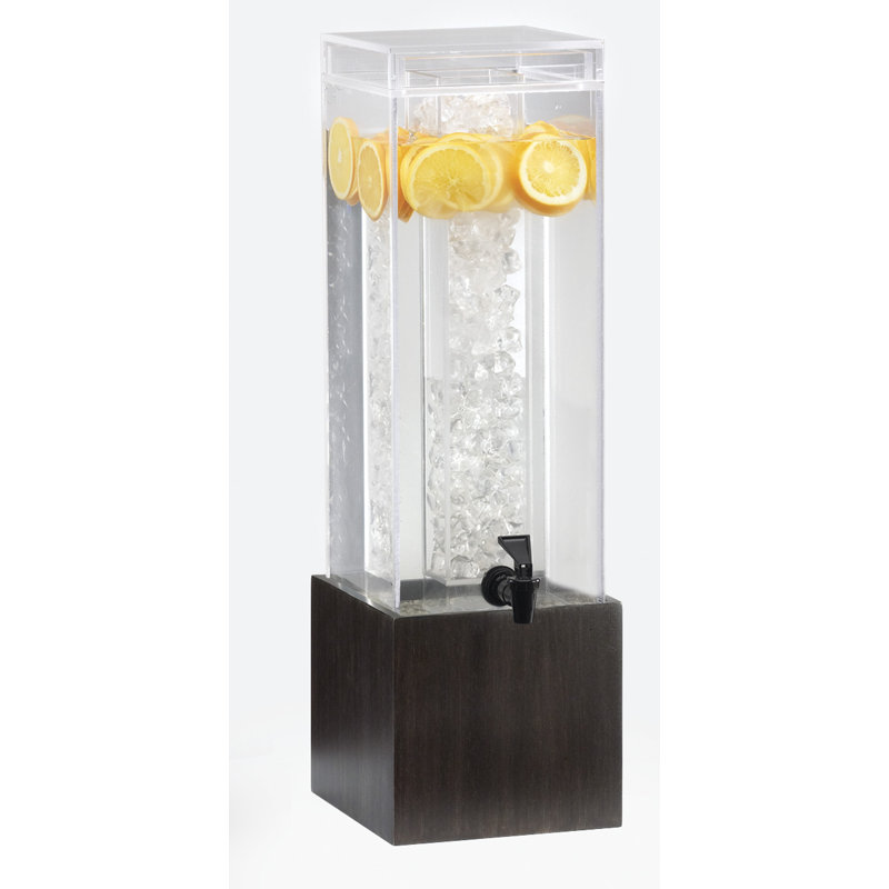Distributeur de boissons en bambou avec chambre à glace Midnight, H 23,5 po x l 8,25 po x P 10,5 po