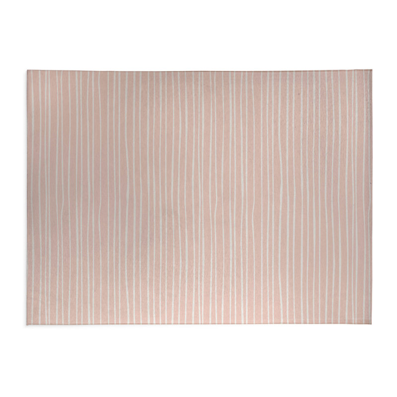 Tapis de cuisine Spine Colonne, Rectangle 5 pi x 7 pi, Rose, Small Striped