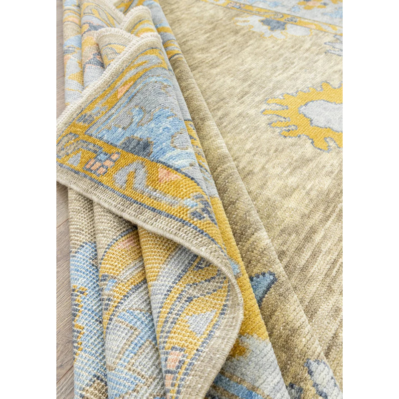 Tapis Oushak tissé à la main Blaundusn
