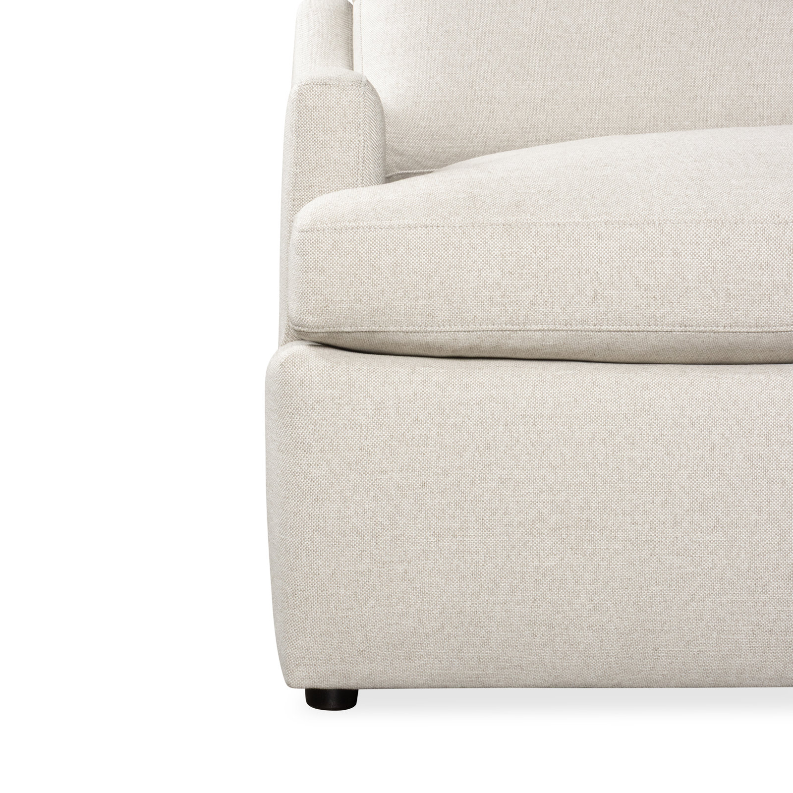 Essex Chaise Sectional, Macarena Beige Basketweave Polyester, Right Hand Facing