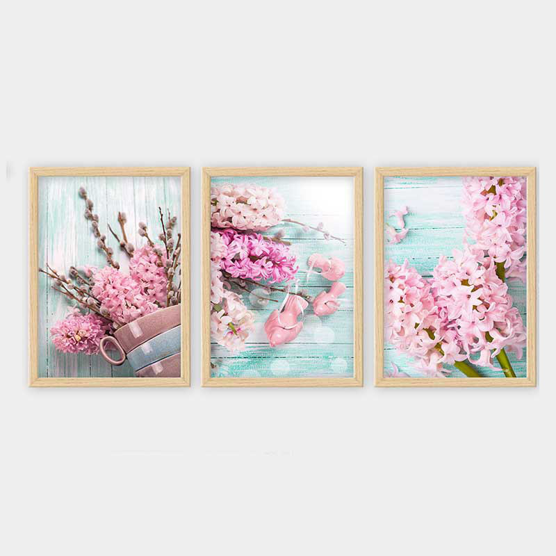Ensemble de 3 peintures élégantes encadrées décoratives, 13,8 x 17,7 pouces chacune | 100% bois avec cadre 100% polystyrène (épaisseur: 0,8 pouce) | Impression numérique UV, parfaite pour le salon et la décoration intérieure