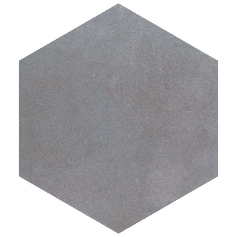 Industrial Hex 8-1/2 In. X 9-7/8 In. Porcelain Modern Look Wall & Floor Tile, Silver